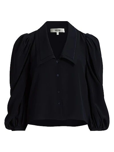 The Sailor Silk Long-Sleeve Blouse