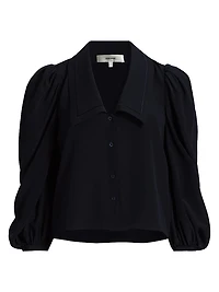 The Sailor Silk Long-Sleeve Blouse