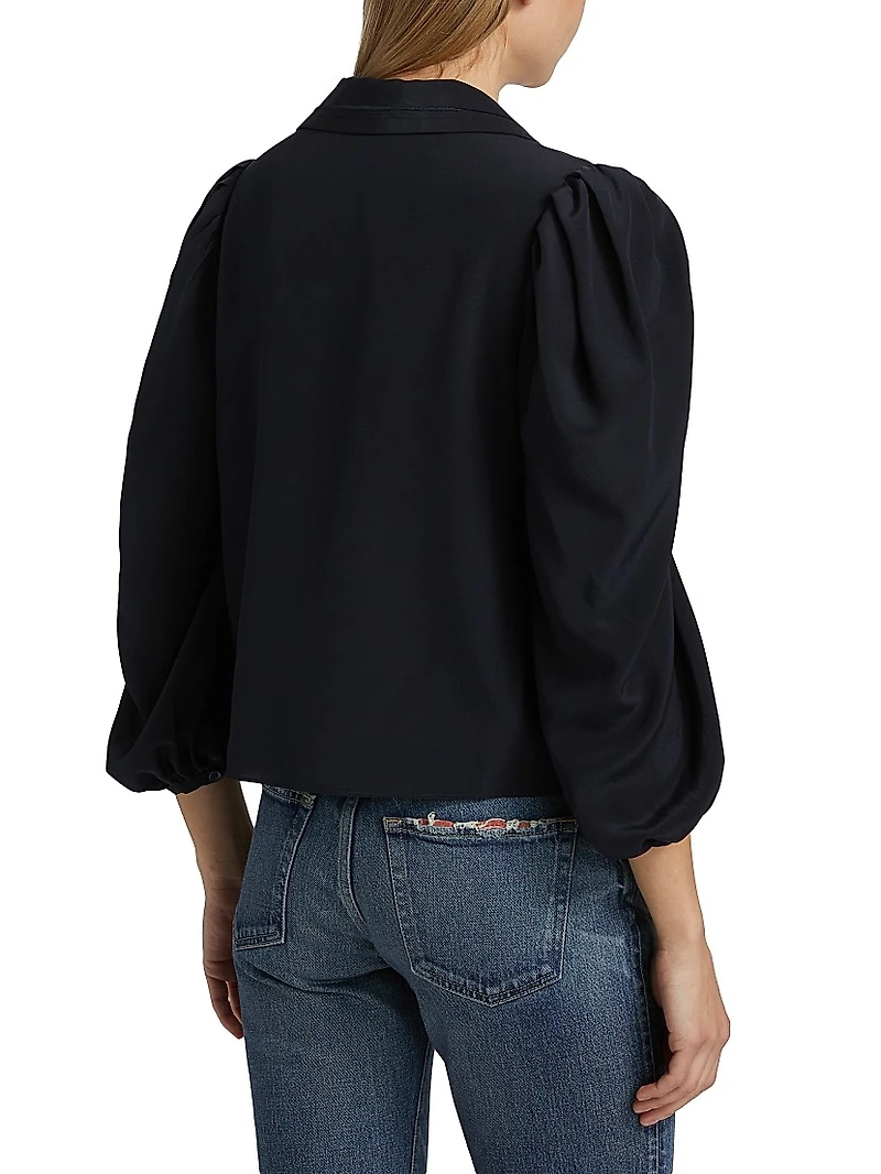 The Sailor Silk Long-Sleeve Blouse