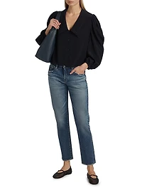 The Sailor Silk Long-Sleeve Blouse