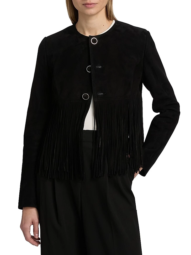 The Saddle Fringed Suede Jacket