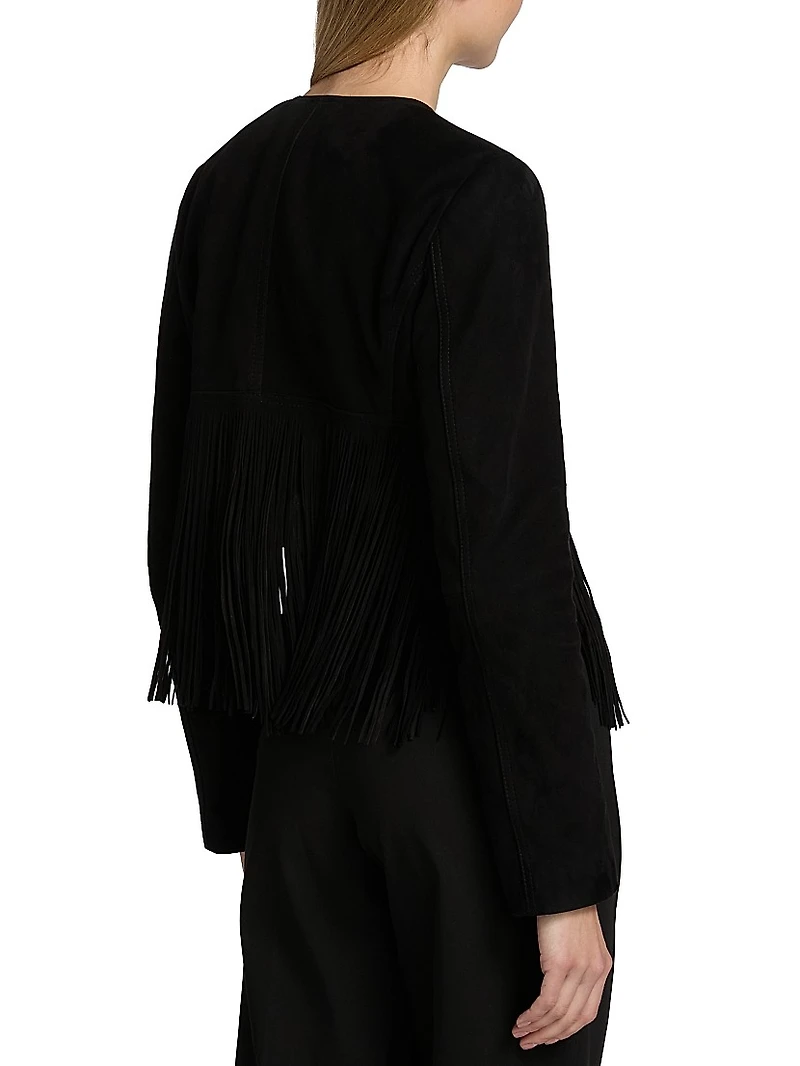The Saddle Fringed Suede Jacket