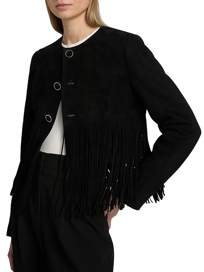The Saddle Fringed Suede Jacket