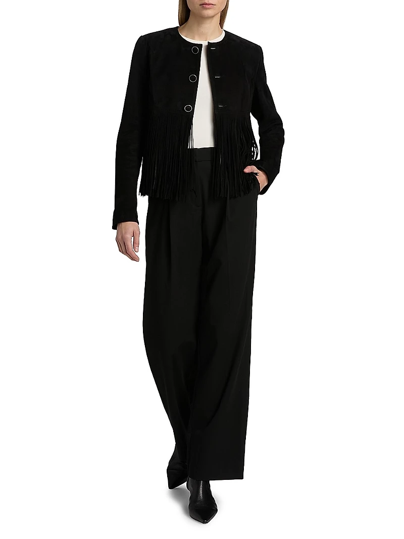 The Saddle Fringed Suede Jacket