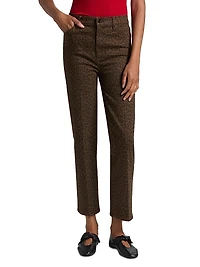 Le Sleek Leopard Straight-Leg Jeans