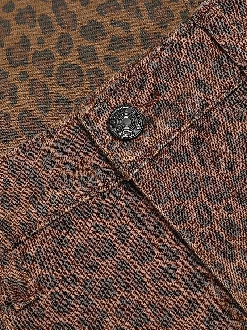 Le Sleek Leopard Straight-Leg Jeans