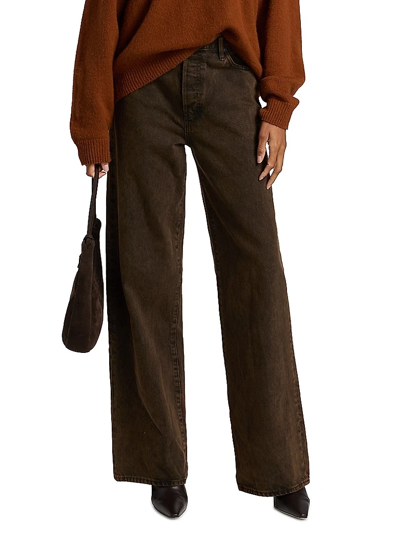 The Collegiate High-Rise Wide-Leg Jeans