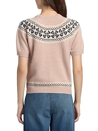 Fair Isle-Style Cashmere Crewneck Sweater