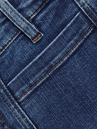 Le Slim Palazzo Patch-Pocket Jeans