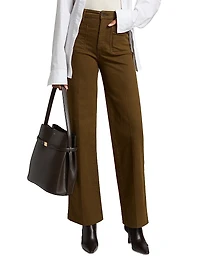 The Refined High-Rise Wide Flared Jeans