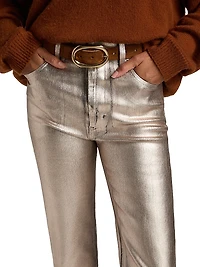 The Reboot Metallic Crop Jeans