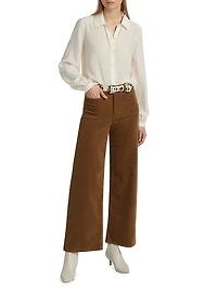 Le Slim Palazzo Modernist Pocket Pants