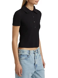 The Mesh-Trim Polo Shirt