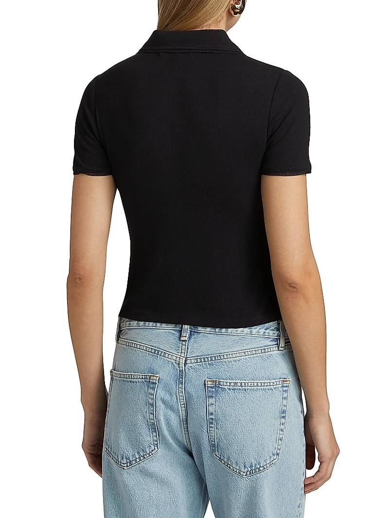 The Mesh-Trim Polo Shirt