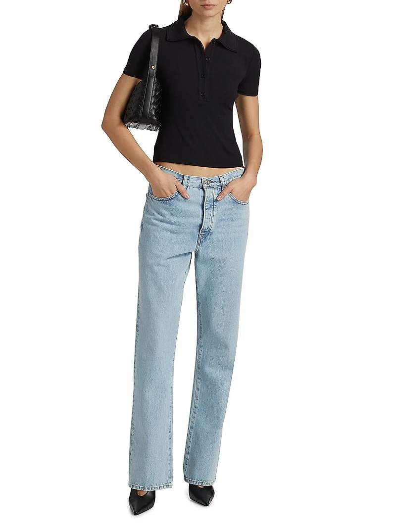 The Mesh-Trim Polo Shirt