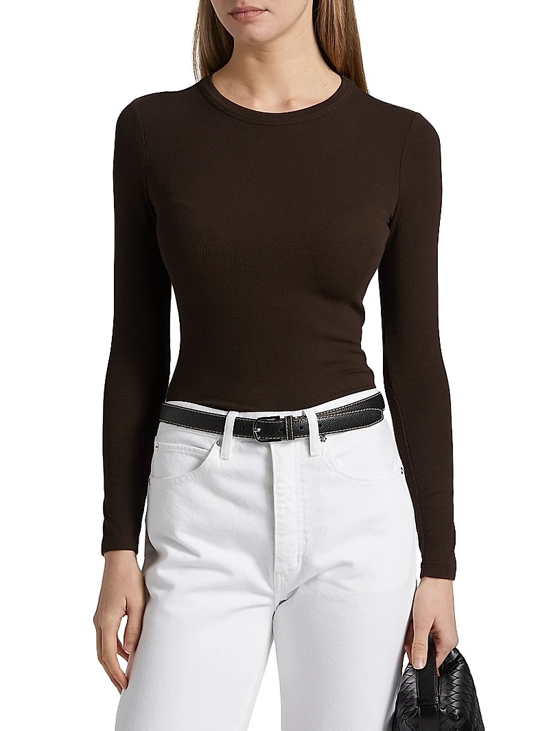 The Rib Crewneck Long-Sleeve T-Shirt