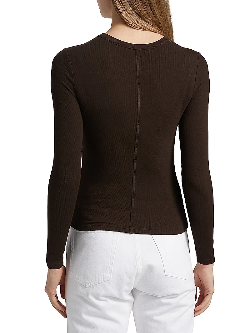 The Rib Crewneck Long-Sleeve T-Shirt