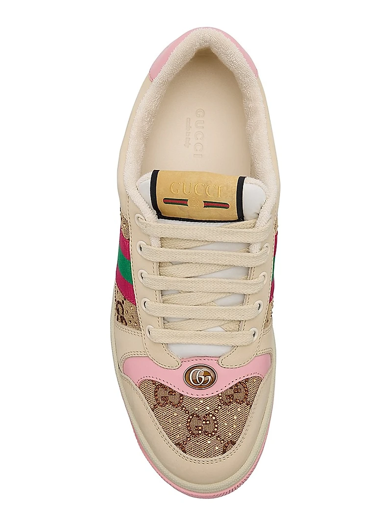 GG Crystal-Embellished Canvas Sneakers