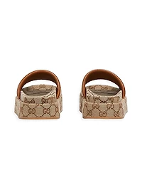 25MM GG Canvas Platform Slide Sandals