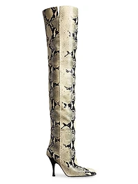 Colt 100MM Snake-Embossed Over-the-Knee Boots