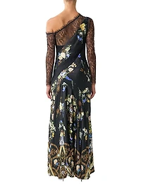 Ottoman Elegance Lace Splice Maxi Dress