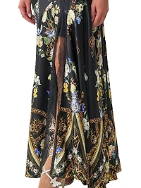 Ottoman Elegance Lace Splice Maxi Dress