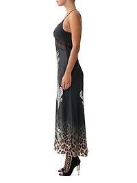 Istanbul Animalia Printed Silk Slipdress