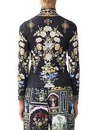 Ottoman Elegance Jersey Turtleneck Top