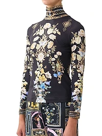 Ottoman Elegance Jersey Turtleneck Top
