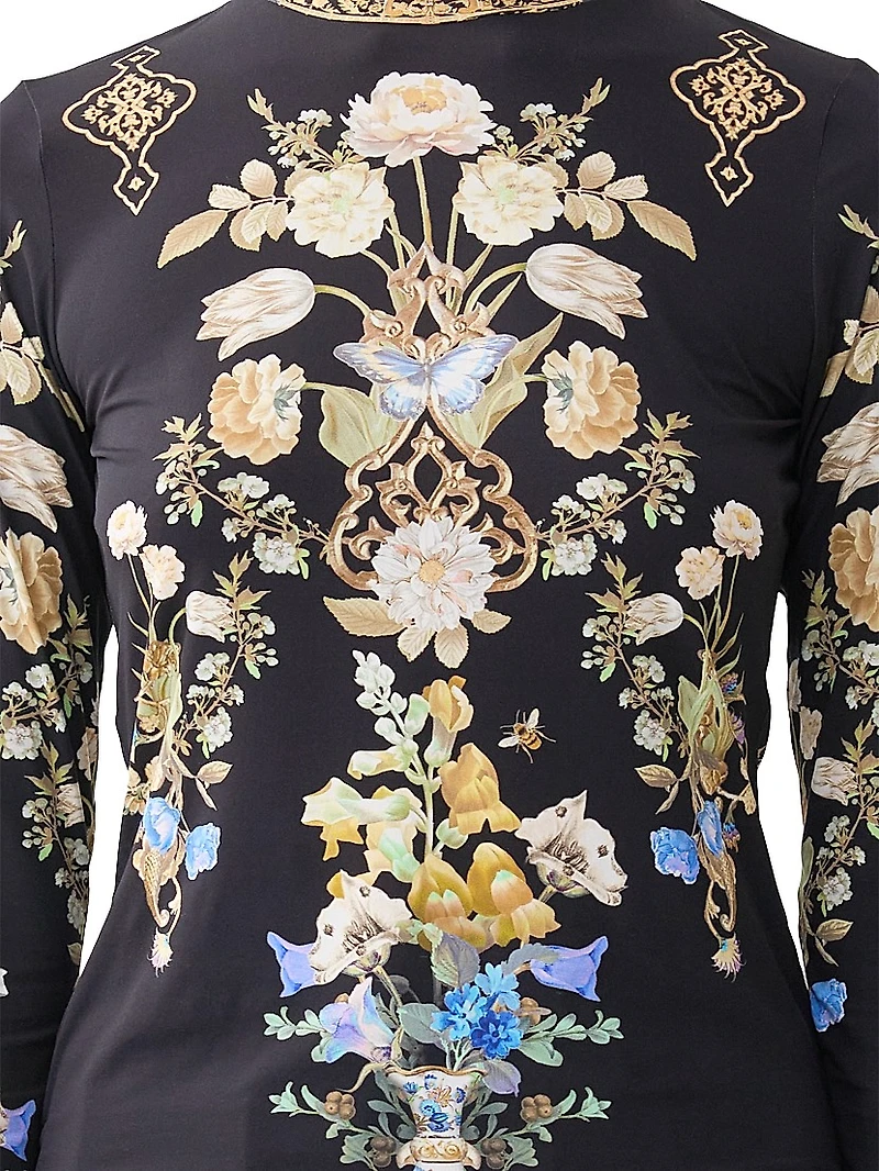 Ottoman Elegance Jersey Turtleneck Top