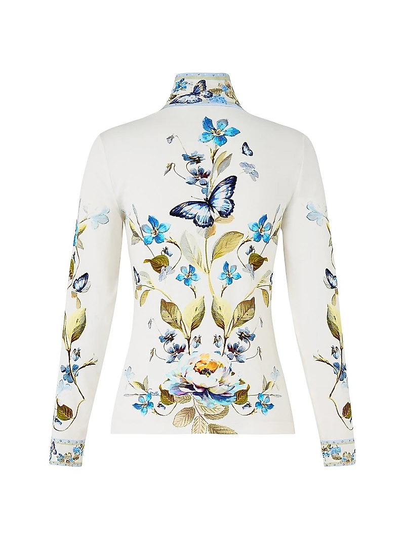 Botanical Ballads Jersey Turtleneck Top