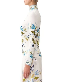 Botanical Ballads Jersey Turtleneck Top