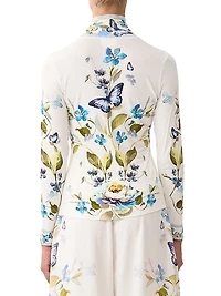 Botanical Ballads Jersey Turtleneck Top