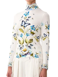 Botanical Ballads Jersey Turtleneck Top