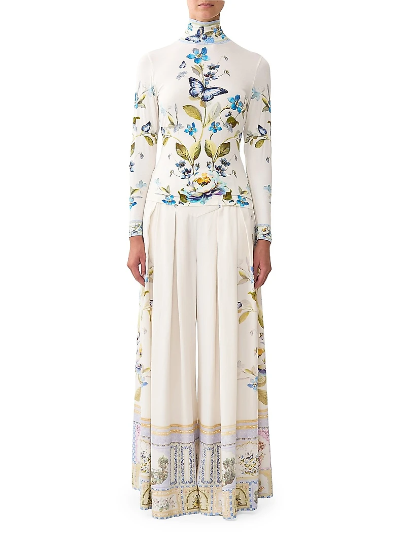Botanical Ballads Jersey Turtleneck Top
