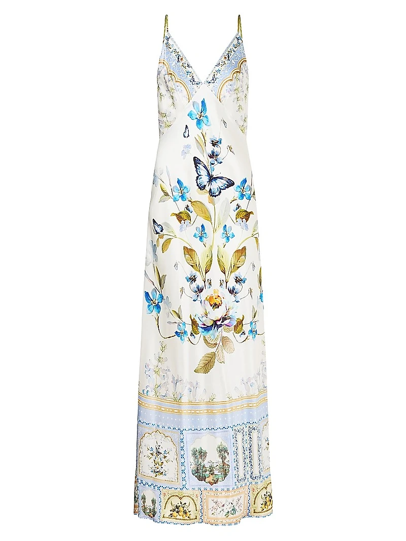 Botanical Ballads Silk Maxi Dress
