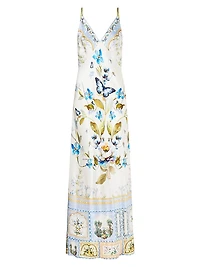 Botanical Ballads Silk Maxi Dress
