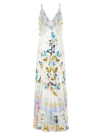 Botanical Ballads Silk Maxi Dress
