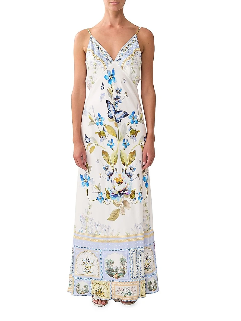 Botanical Ballads Silk Maxi Dress