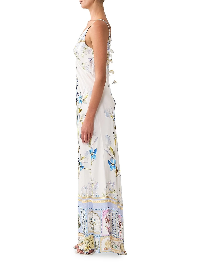 Botanical Ballads Silk Maxi Dress