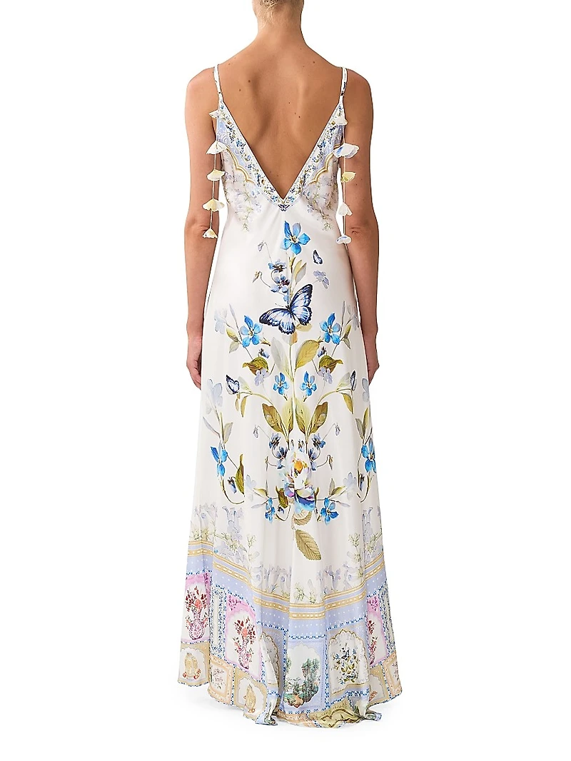 Botanical Ballads Silk Maxi Dress