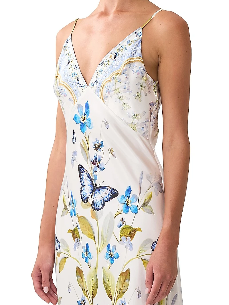 Botanical Ballads Silk Maxi Dress