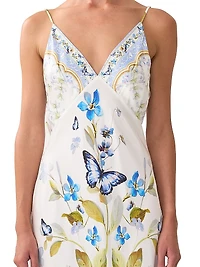 Botanical Ballads Silk Maxi Dress