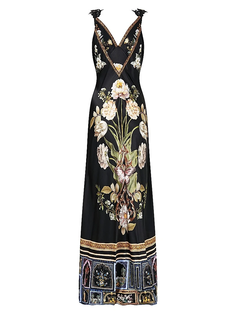 Ottoman Elegance Bias Slip Maxi Dress