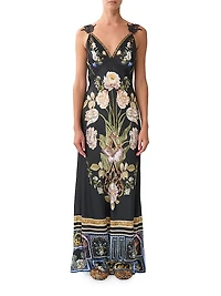 Ottoman Elegance Bias Slip Maxi Dress