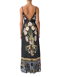 Ottoman Elegance Bias Slip Maxi Dress