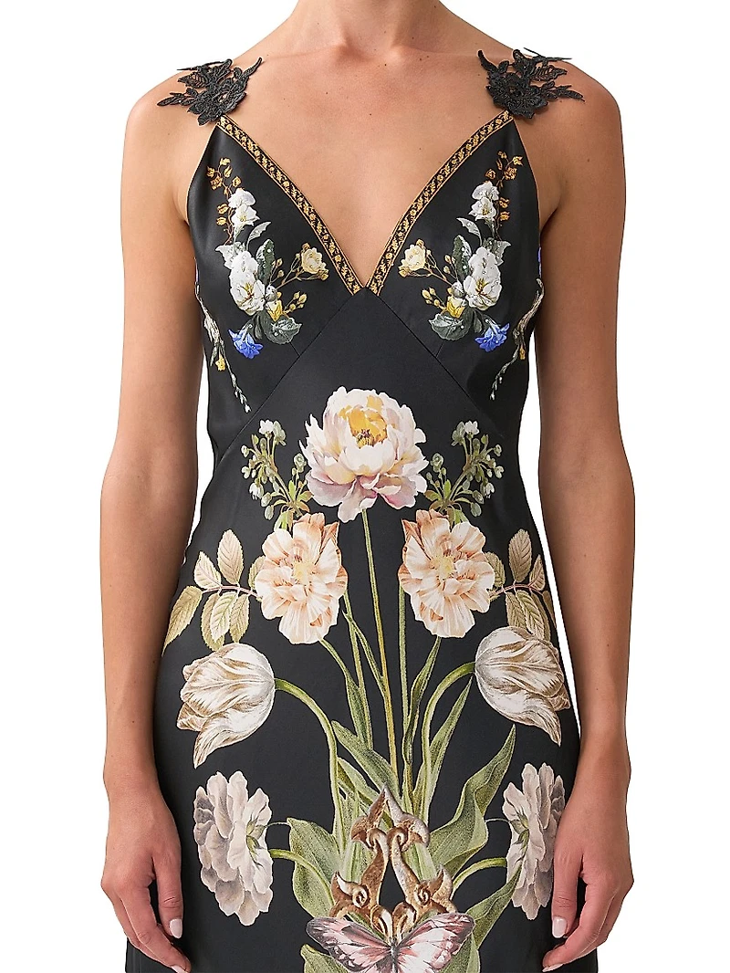 Ottoman Elegance Bias Slip Maxi Dress