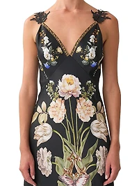 Ottoman Elegance Bias Slip Maxi Dress