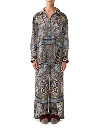 Istanbul Animalia Printed Silk Shirt