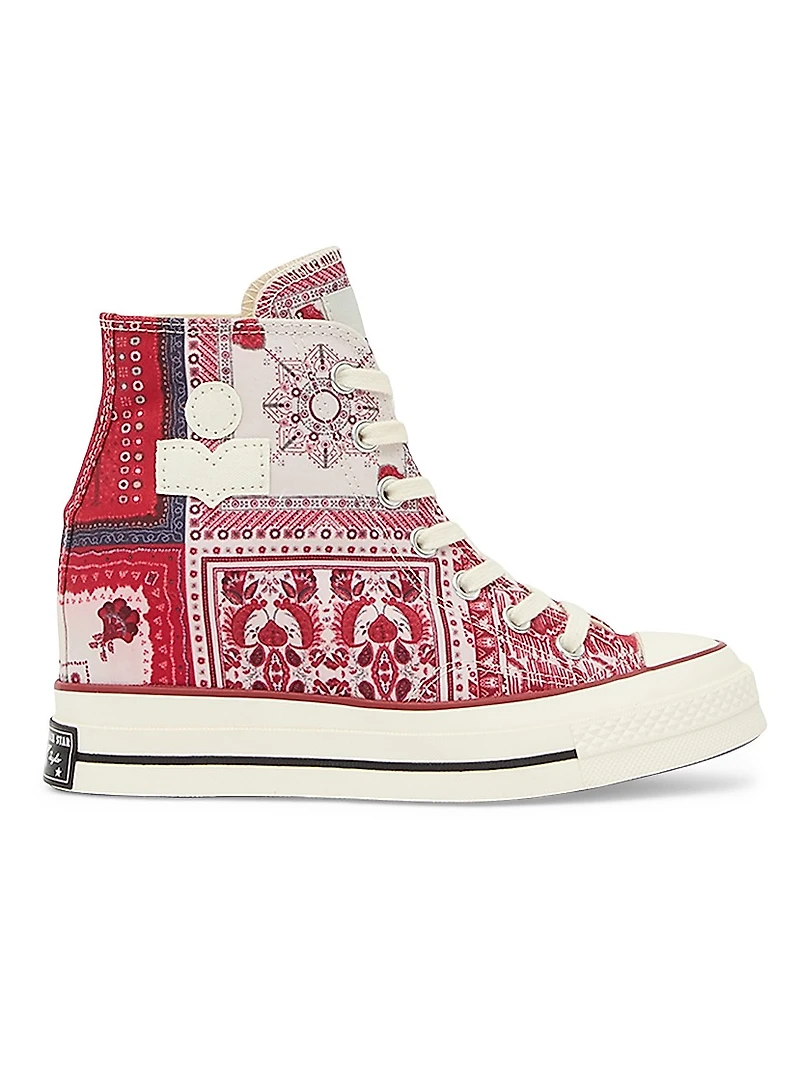 Isabel Marant x Converse Chuck 70 Printed Cotton High-Top Wedge Sneakers